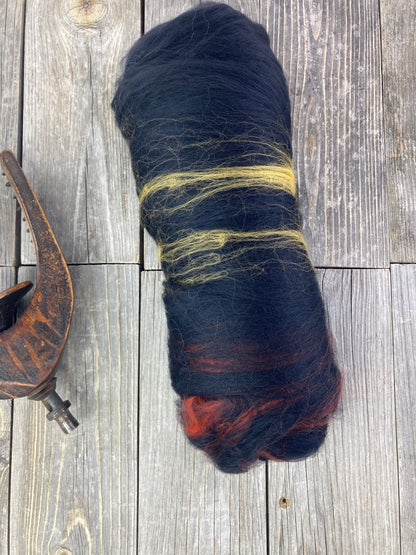 Uniquely curated art batt in color: "Bloom" "Dark Skies"