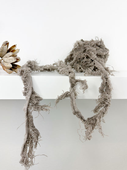 Recycled Yarn . Soft Frayed edge Yarn . Mini skeins