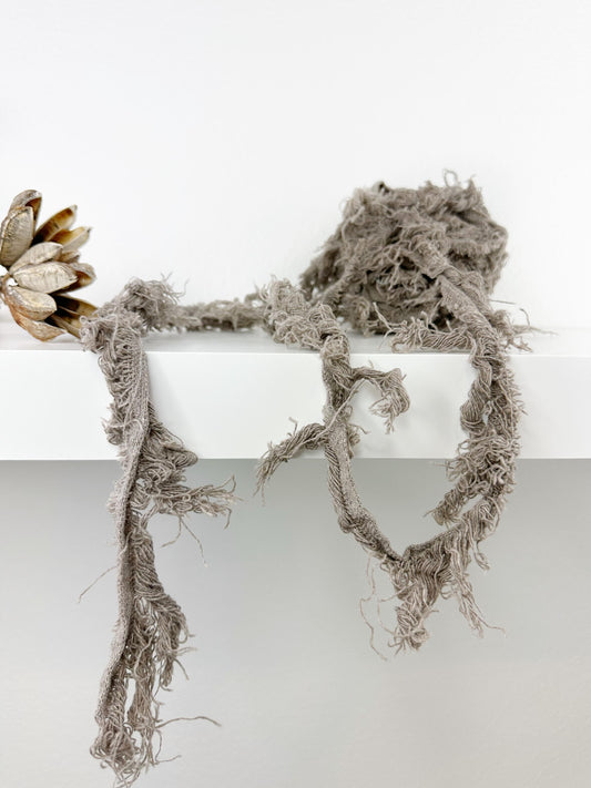 Recycled Yarn . Soft Frayed edge Yarn . Mini skeins