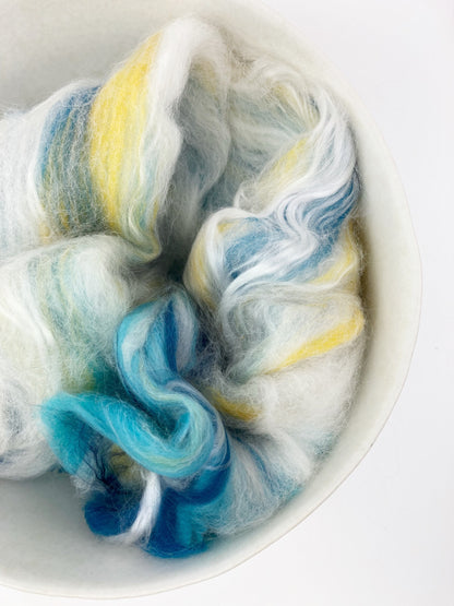 Uniquely curated art batt in color:  "Water"