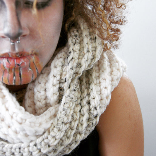 Cozy Infinity Scarf . Super Soft and Warm . Wool Acrylic Mix . Ready to Ship