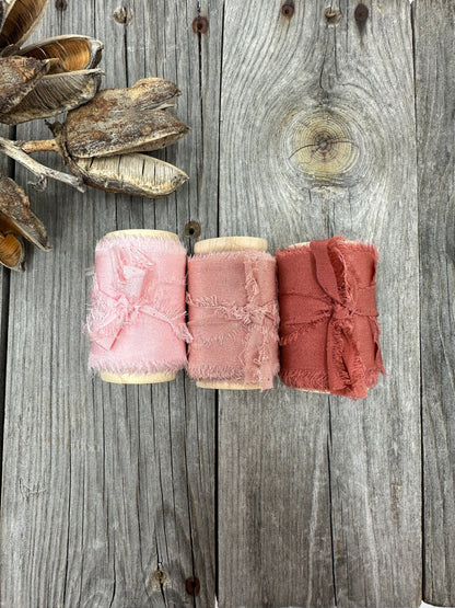 Silk Ribbon . Chiffon Silk .  Wedding Ribbon .  Multiple Colors