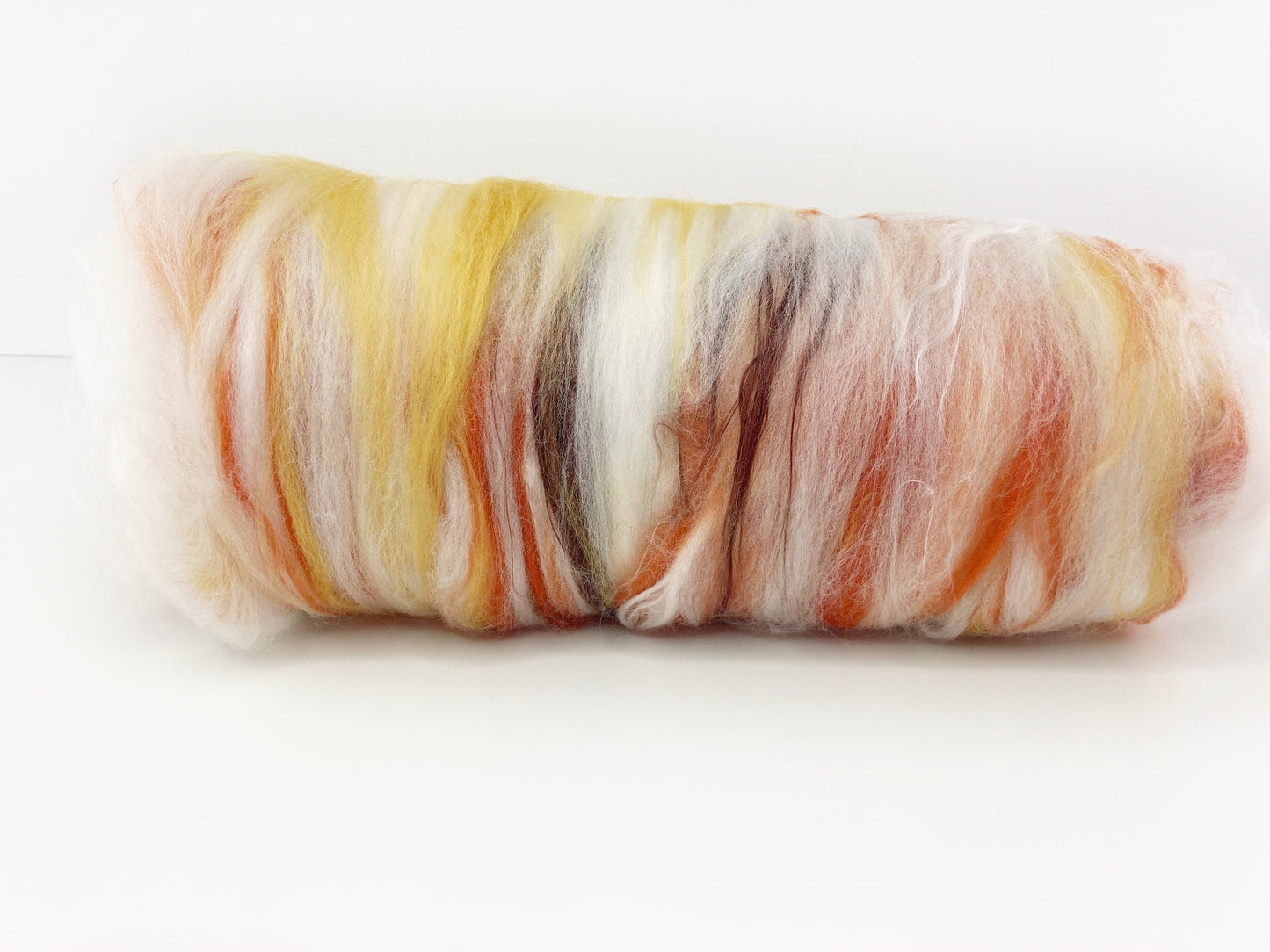 Uniquely curated art batt in color: "Rust"