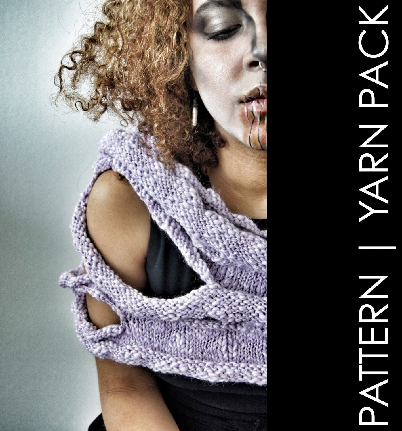 Yarn Pack Knitting Pattern combo "Broken Wings" pattern plus 3 skeins Asana Bulky