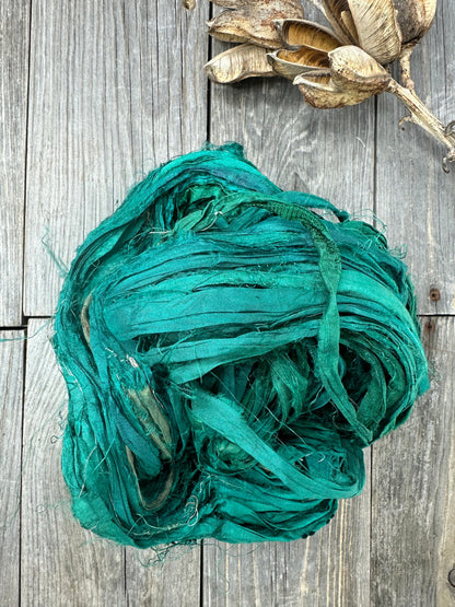 Sari Silk Ribbon . Recycled Sari Silk Ribbon